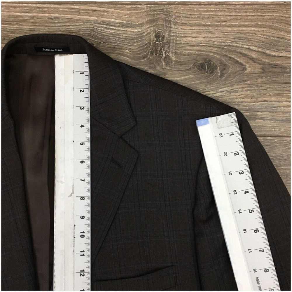 PRONTO UOMO Mens Blazer Sport Coat Casual Jacket Size 48R‎ Two Button Wool Suit - Picture 8 of 13